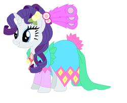 Size: 552x448 | Tagged: safe, artist:cheerful9, rarity, pony, unicorn, clothes, dress, simple background, solo, white background