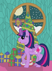 Size: 2547x3507 | Tagged: safe, artist:kitsune85, derpibooru import, twilight sparkle, twilight sparkle (alicorn), alicorn, pony, christmas, female, mare