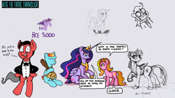 Size: 1920x1080 | Tagged: safe, artist:ponyhell, derpibooru import, luster dawn, princess twilight 2.0, rainbow dash, twilight sparkle, twilight sparkle (alicorn), alicorn, pegasus, pony, the last problem, atg 2020, newbie artist training grounds, older, older twilight