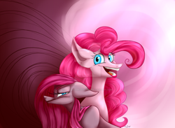 Size: 1024x748 | Tagged: safe, artist:cordovaproduction, pinkie pie, earth pony, pony, duality, lipstick, pinkamena diane pie, watermark