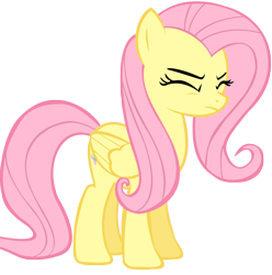 Size: 4000x4035 | Tagged: safe, artist:zachgamer77, fluttershy, pegasus, pony, absurd resolution, eyes closed, folded wings, simple background, solo, standing, transparent background, vector