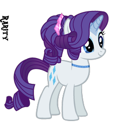 Size: 1080x1192 | Tagged: safe, artist:starling-sentry-yt, rarity, pony, unicorn, alternate hairstyle, female, mare, older, ponytail, simple background, solo, transparent background