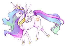 Size: 3567x2568 | Tagged: safe, artist:fernybee, princess celestia, alicorn, pony, female, jewelry, mare, necklace, regalia, solo