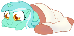 Size: 895x440 | Tagged: safe, artist:egophiliac, edit, lyra heartstrings, clothes, cute, filly, recolor, sock, sock filly, socks