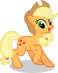 Size: 6000x7502 | Tagged: safe, artist:luckreza8, applejack, earth pony, pony, .svg available, absurd resolution, raised hoof, simple background, smiling, solo, transparent background, vector