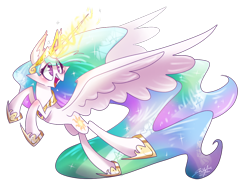 Size: 1024x768 | Tagged: safe, artist:emuuanne, princess celestia, alicorn, pony, cute, female, glowing horn, jewelry, magic, mare, necklace, open mouth, simple background, solo, transparent background