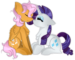 Size: 917x731 | Tagged: safe, artist:kirawolf13, rarity, oc, oc:orange sky, pony, unicorn, canon x oc, crack shipping, rariange, romance, shipping