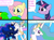 Size: 1024x765 | Tagged: safe, artist:didgereethebrony, fluttershy, princess celestia, princess luna, twilight sparkle, twilight sparkle (alicorn), oc, oc:didgeree, alicorn, pegasus, pony, comic:wreck of the renaissance, bleeding, blood, crown, injured, jewelry, regalia