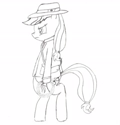 Size: 2548x2664 | Tagged: safe, artist:darelith, applejack, earth pony, pony, female, indiana jones, mare, solo