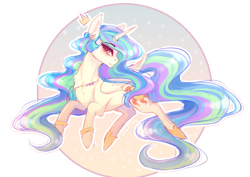 Size: 3508x2480 | Tagged: safe, artist:dino_horse, princess celestia, alicorn, pony, blushing, female, mare, present, simple background, solo, transparent background