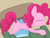 Size: 1200x901 | Tagged: safe, artist:rusticanon, pinkie pie, oc, earth pony, pony, bent over, disembodied lower half, eyes closed, imminent spanking, lying down, sofa, waiting