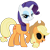 Size: 850x849 | Tagged: safe, edit, applejack, rarity, earth pony, pony, unicorn, applejack suit, bodysuit, clothes, disguise, mask, masking, ponysuit, skinsuit