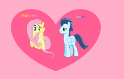 Size: 2076x1328 | Tagged: safe, artist:drawinggirl4, fluttershy, soarin', pegasus, pony, female, heart, male, shipping, soarinshy, straight, vector