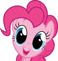 Size: 4740x5000 | Tagged: safe, artist:dashiesparkle, pinkie pie, earth pony, pony, suited for success, .svg available, absurd resolution, cute, diapinkes, female, looking at you, mare, open mouth, simple background, solo, transparent background, vector