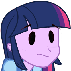 Size: 498x501 | Tagged: safe, derpibooru import, twilight sparkle, equestria girls, clothes, female, multicolored hair, purple skin, the grim adventures of billy and mandy