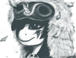 Size: 3000x2304 | Tagged: safe, artist:theonlywolf100, derpibooru import, twilight sparkle, pony, actor allusion, anime, black and white, cool, crossover, drawing, grayscale, monochrome, princess mononoke, sketch, solo, studio ghibli