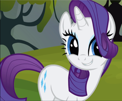 Size: 1136x939 | Tagged: safe, screencap, rarity, pony, unicorn, spike at your service, cropped, cute, eye shimmer, female, mare, raribetes, smiling, solo, teeth