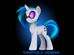 Size: 900x675 | Tagged: safe, artist:hashbro, dj pon-3, vinyl scratch, pony, unicorn, 3d, female, horn, mare, white coat