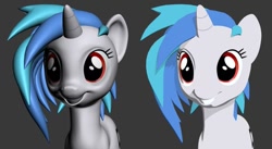 Size: 1050x575 | Tagged: safe, artist:hashbro, dj pon-3, vinyl scratch, pony, unicorn, 3d, female, horn, mare, white coat