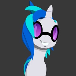 Size: 680x680 | Tagged: safe, artist:hashbro, dj pon-3, vinyl scratch, pony, unicorn, 3d, cel shading