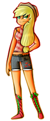 Size: 1031x2500 | Tagged: safe, artist:applejacks2, applejack, human, humanized, solo