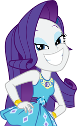 Size: 3000x4903 | Tagged: safe, artist:cloudyglow, rarity, equestria girls, equestria girls series, street chic, spoiler:eqg series (season 2), big smile, clothes, cute, epic smile, eyeshadow, faic, female, geode of shielding, grin, hands on hip, lidded eyes, looking at you, magical geodes, makeup, rarara, raribetes, shit eating grin, simple background, smiling, smug, solo, transparent background, vector