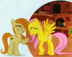 Size: 921x725 | Tagged: safe, artist:justyna trzaska, fluttershy, pegasus, pony, blushing, female, mare, meadow mild