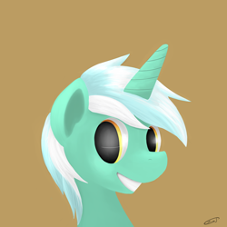 Size: 4000x4000 | Tagged: safe, artist:crisp-da, lyra heartstrings, pony, unicorn, female, green coat, horn, mare, solo, two toned mane