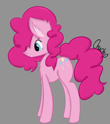 Size: 4800x5400 | Tagged: safe, artist:chuchipdraws, pinkie pie, earth pony, pony, absurd resolution, chest fluff, cute, diapinkes, simple background, solo