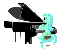 Size: 3851x3263 | Tagged: safe, artist:alanjcastonguay, lyra heartstrings, high res, piano, simple background, solo, transparent background, vector