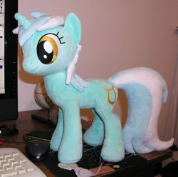 Size: 700x693 | Tagged: safe, artist:hystree, lyra heartstrings, pony, unicorn, irl, photo, plushie, solo