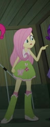 Size: 244x625 | Tagged: safe, screencap, fluttershy, equestria girls, rainbow rocks, boots, clothes, high heel boots, skirt, socks