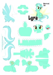 Size: 2483x3507 | Tagged: safe, artist:kna, lyra heartstrings, high res, papercraft, template