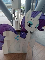 Size: 720x960 | Tagged: safe, photographer:hailblitz, rarity, pony, unicorn, cardboard cutout, thailand, thailand ponycon 2019, thaiponycon