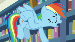 Size: 1920x1080 | Tagged: safe, derpibooru import, screencap, rainbow dash, pegasus, pony, daring doubt, solo