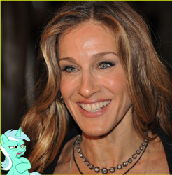 Size: 1052x1068 | Tagged: safe, lyra heartstrings, human, ew gay, eww, horse face, irl, irl human, photo, sarah jessica parker