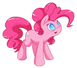 Size: 1626x1451 | Tagged: safe, artist:flamevulture17, pinkie pie, earth pony, pony, cute, diapinkes, looking up, open mouth, simple background, smiling, solo, transparent background