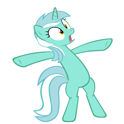 Size: 1600x1600 | Tagged: safe, artist:tritebristle, lyra heartstrings, pony, bipedal, simple background, standing, transparent background, vector