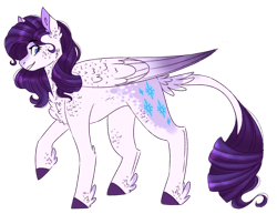 Size: 906x699 | Tagged: safe, artist:wanderingpegasus, rarity, pegasus, pony, pegasus rarity, race swap, simple background, solo, transparent background