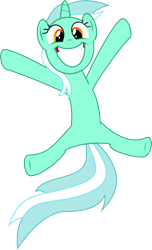 Size: 6783x11135 | Tagged: safe, artist:mysteriouskaos, lyra heartstrings, absurd resolution, happy, irrational exuberance, jumping, simple background, smiling, solo, transparent background, vector