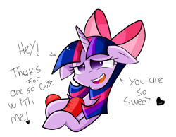 Size: 576x448 | Tagged: safe, artist:twilytrinky, derpibooru import, twilight sparkle, engrish, hair bow, solo