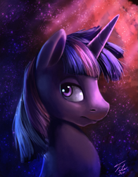 Size: 705x900 | Tagged: safe, artist:tsitra360, derpibooru import, dusk shine, twilight sparkle, 30 minute art challenge, bust, portrait, rule 63, solo