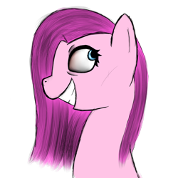 Size: 4000x4000 | Tagged: safe, artist:lyres-art, pinkie pie, earth pony, pony, absurd resolution, bust, grin, pinkamena diane pie, portrait, simple background, smiling, solo, transparent background