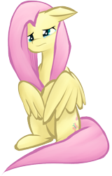 Size: 608x951 | Tagged: safe, artist:krynnymuffin, fluttershy, pegasus, pony, crying, cute, floppy ears, looking down, sad, shyabetes, simple background, sitting, solo, teary eyes, transparent background