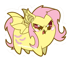 Size: 600x510 | Tagged: safe, artist:coggler, artist:frog&cog, artist:gopherfrog, fluttershy, bat pony, pony, blushing, chubbie, flutterbat, race swap, simple background, solo, transparent background