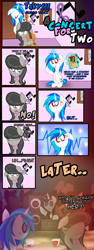 Size: 1500x4000 | Tagged: safe, artist:kristysk, dj pon-3, neon lights, octavia melody, rising star, vinyl scratch, earth pony, pony, blushing, comic, female, male, straight