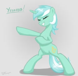 Size: 1100x1076 | Tagged: safe, artist:lunarapologist, lyra heartstrings, pony, bipedal, happy