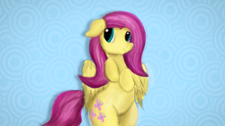 Size: 3840x2160 | Tagged: safe, artist:rainyvisualz, fluttershy, pegasus, pony, adorasexy, bipedal, cute, female, pose, sexy, shy, solo, spread wings