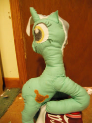 Size: 500x667 | Tagged: artist needed, safe, lyra heartstrings, heartstrings, irl, lyra plushie, photo, plushie, sitting lyra, wat