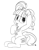 Size: 1280x1638 | Tagged: safe, artist:pabbley, pacific glow, pinkie pie, earth pony, pony, covered cutie mark, disguise, monochrome, pinkie clone, simple background, sitting, solo, tongue out, white background